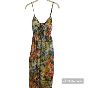 She's Cool Women's Tropical Print Maxi Dress Size L